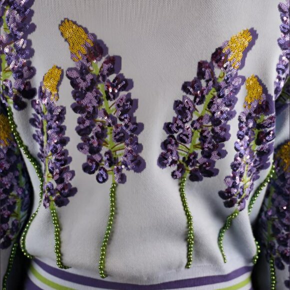 NWT Queen Of Sparkles Pale Blue Bonnets Cardigan - Picture 7 of 8